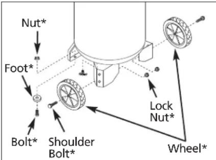 Campbell Hausfeld VT6182 - WHEEL ASSEMBLY - 1