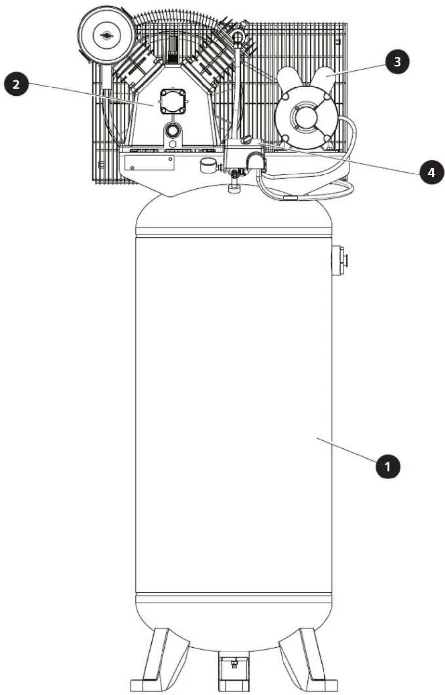 Campbell Hausfeld XC602100 - Illustration des pièces de remplacement pour le CE5002 et le XC602100 - 1