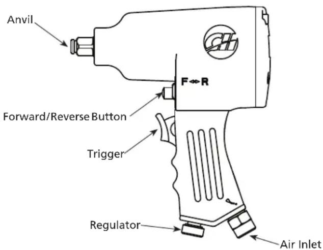 Campbell Hausfeld TL050201AV - Tool Components and Specifications - 1