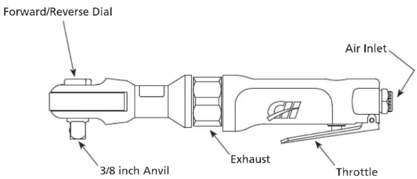 Campbell Hausfeld TL050101AV - Tool Components and Specifications - 1