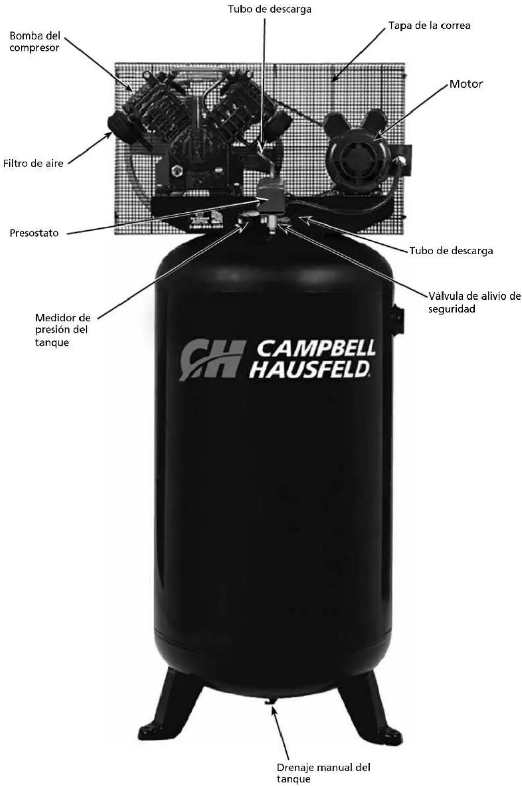 Campbell Hausfeld TQ3104 - Conozca su Compresor - 1