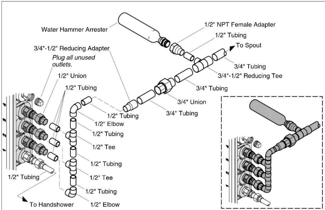KOHLER Spout K-179 - Assemble and Install the New Adapters - 1