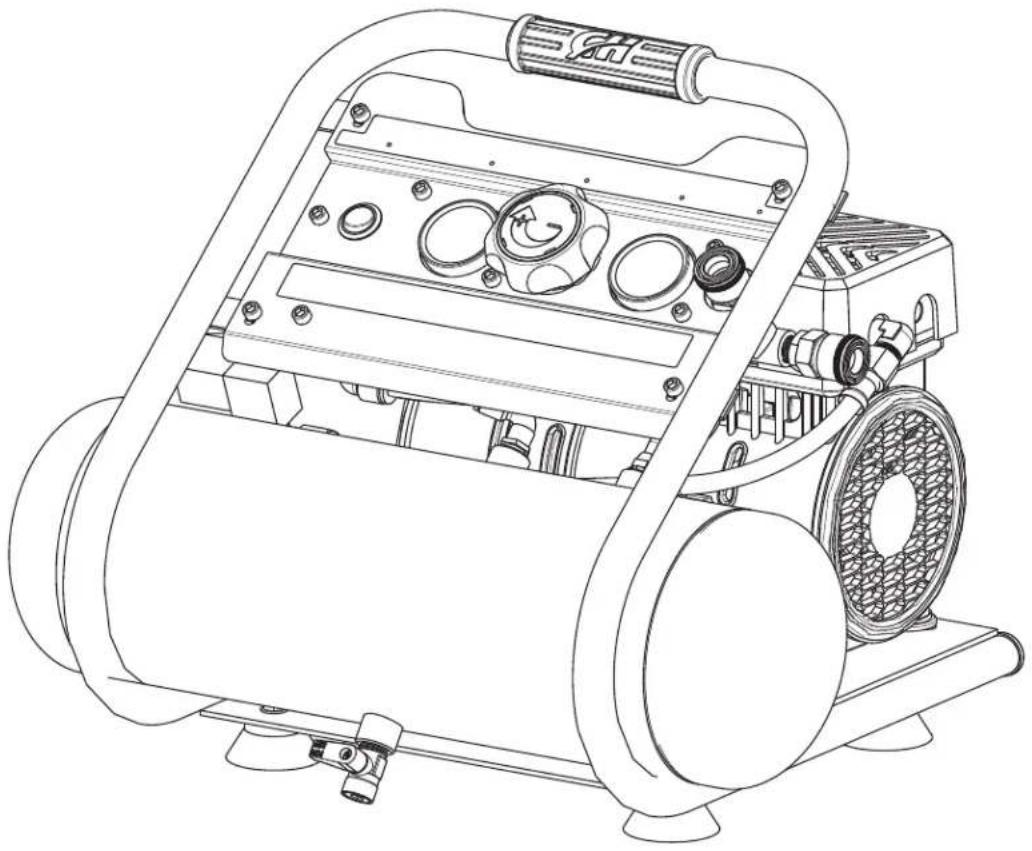Campbell Hausfeld DC020500 - Compresor de aire silencioso de 2 galones - 1