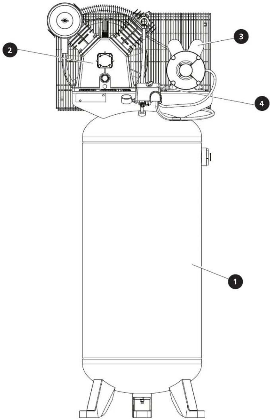 Campbell Hausfeld XC802100 - ILUSTRACIÓN DE LOS REPUESTOS PARA CE5002 Y XC802100 - 1