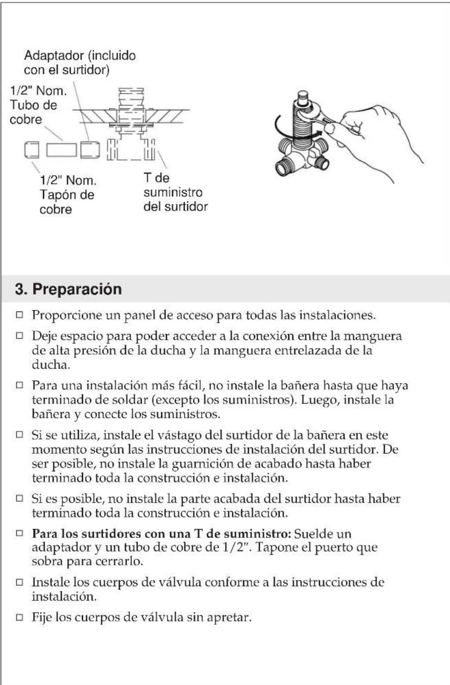 KOHLER K-8549 - Disposición de los componentes (cont.) - 1