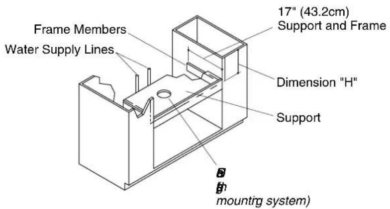 KOHLER Cursive K-14572 - Cabinet/Support Frame Construction - 1