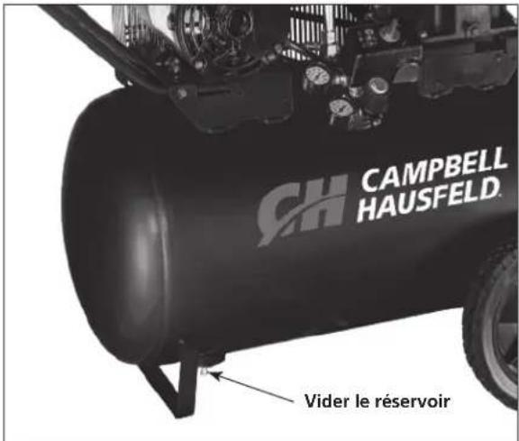 CH CAMPBELL HAUSFELD. Vider le réservoir