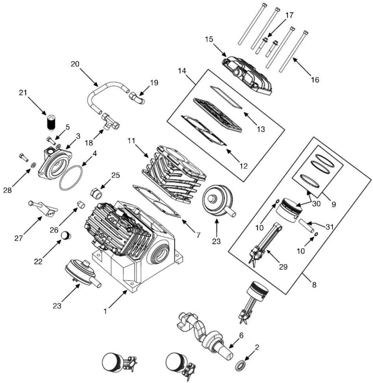 Campbell Hausfeld CE4104 - REPAIR PARTS ILLUSTRATION FOR TQ3010 - 1