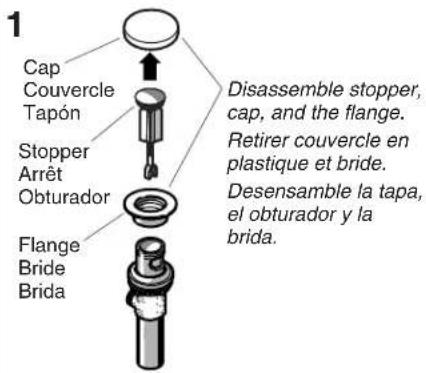 KOHLER Forté K-10270 - Pop-Up Drain Drain escamtable Desagüe automatico - 1
