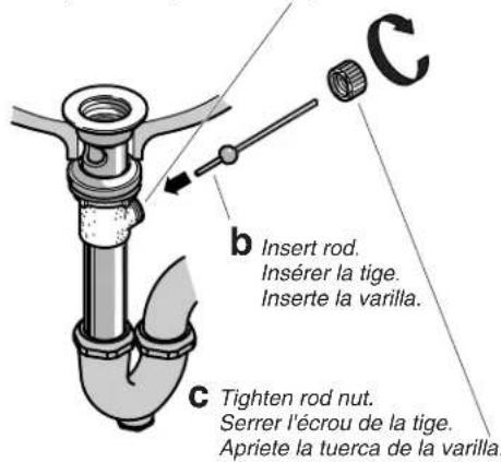 KOHLER Forté K-10270 - Pop-Up Drain cont.   Drain escamatable cont.   Desagüe automatico cont. - 2