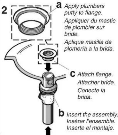 KOHLER Forté K-10270 - Pop-Up Drain Drain escamtable Desagüe automatico - 2