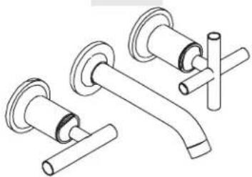 KOHLER Purist K-T14414 - Wall-Mount Lavatory Faucet Trim - 4