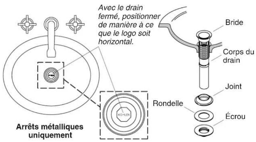 KOHLER Coralais K-15597 - Installation complète de drain escamotable (cont.) - 1