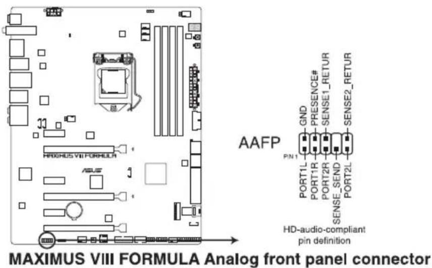 ASUS ROG Maximus VIII Formula - Connecteur pour port audio en façade (10-1 pin AAFP) - 1