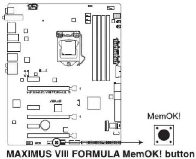 ASUS ROG Maximus VIII Formula - Bouton MemOK! (MemOK!) - 1