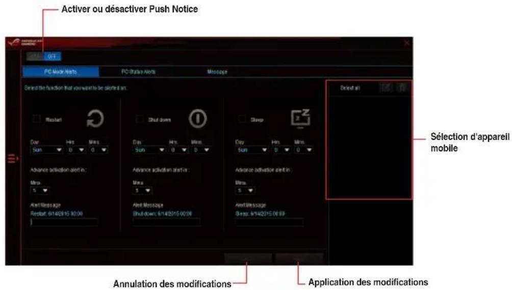 ASUS ROG Maximus VIII Formula - Interface utiliseur de Push Notice - 1