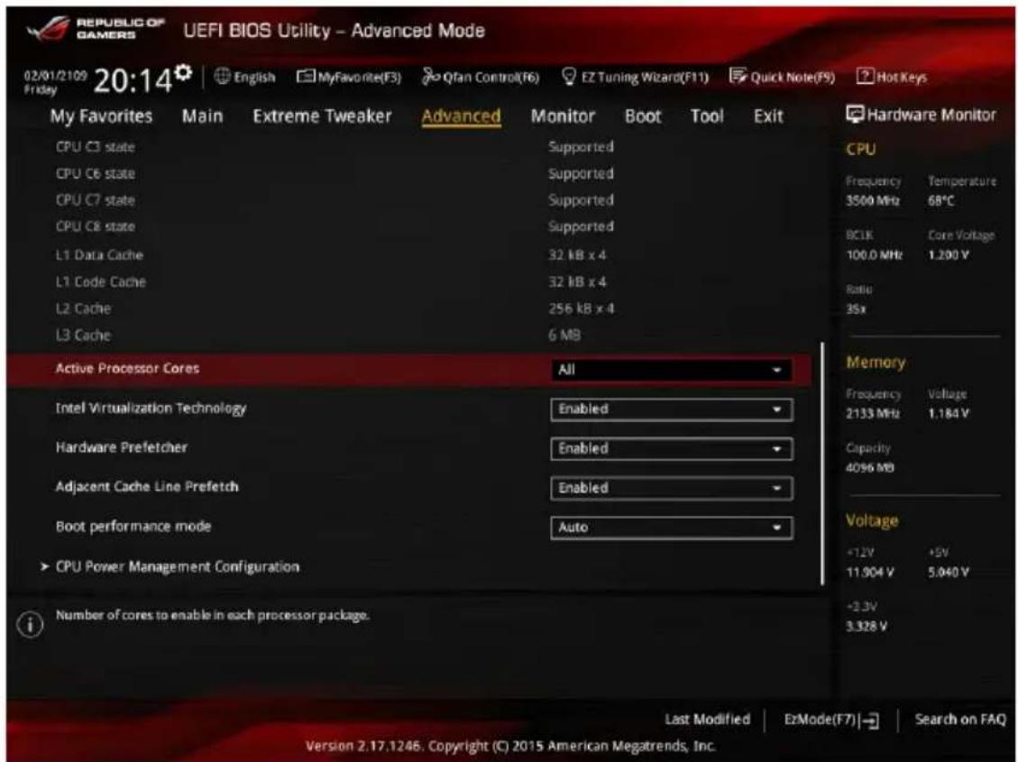 ASUS ROG Maximus VIII Formula - CPU Configuration (Configuration du processeur) - 2