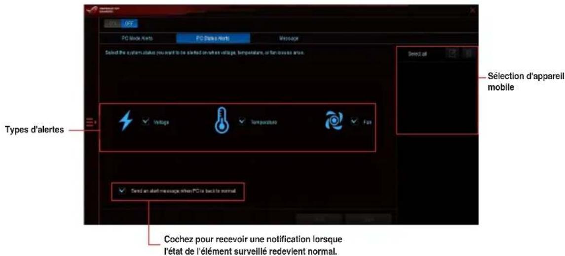 ASUS ROG Maximus VIII Formula - Configurer l'envoi de notifications d'alertes d'etat sur votre ordinateur - 1