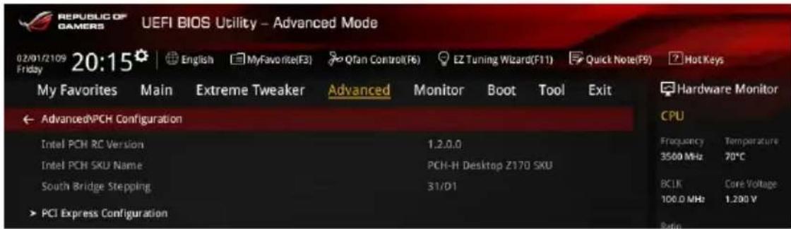 ASUS ROG Maximus VIII Formula - PCH Configuration (Configuration PCH) - 1