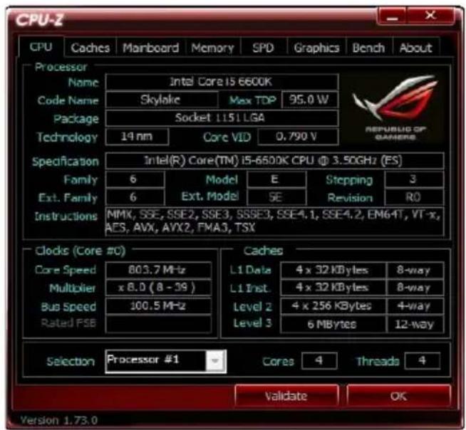 ASUS ROG Maximus VIII Formula - ROG CPU-Z - 1