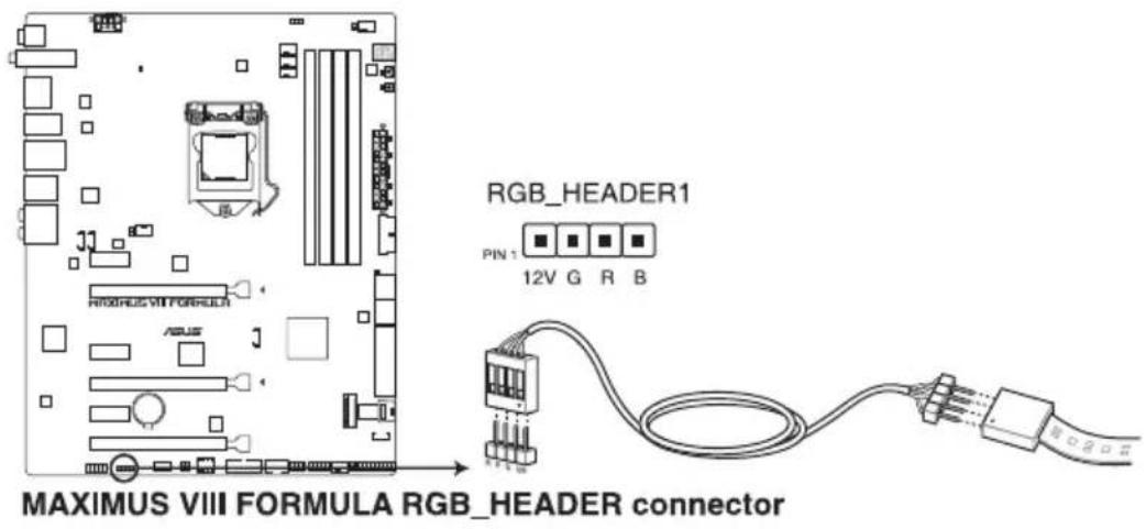 ASUS ROG Maximus VIII Formula - Connecteur Aura (4-pin RGBHEADER1) - 1