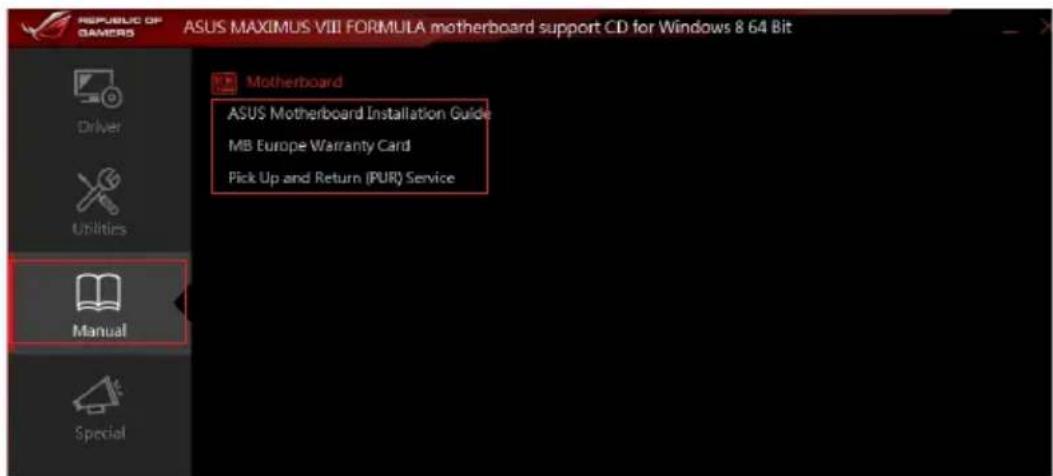 ASUS ROG Maximus VIII Formula - Obtenir les manuels des logiciels - 2