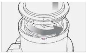 KUVINGS REVO830 - Turn the drum lid counterclockwise to open. - 1