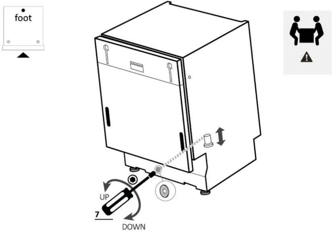 HOOVER HIP 3C7E0S-80 - Galinės kojos reguliavimas - 1