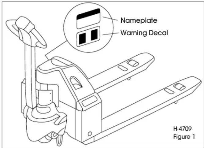 Uline H-4710 - NAMEPLATE AND WARNING DECAL - 1