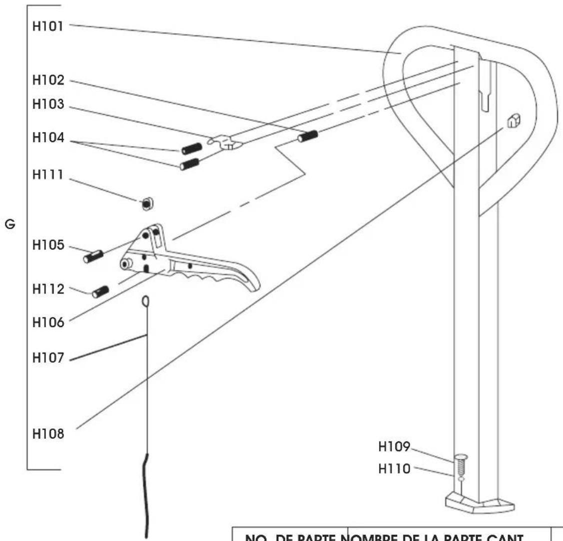 Uline H-1679 - CONTINUACIÓN DE DIAGRAMA DE PARTES - 1
