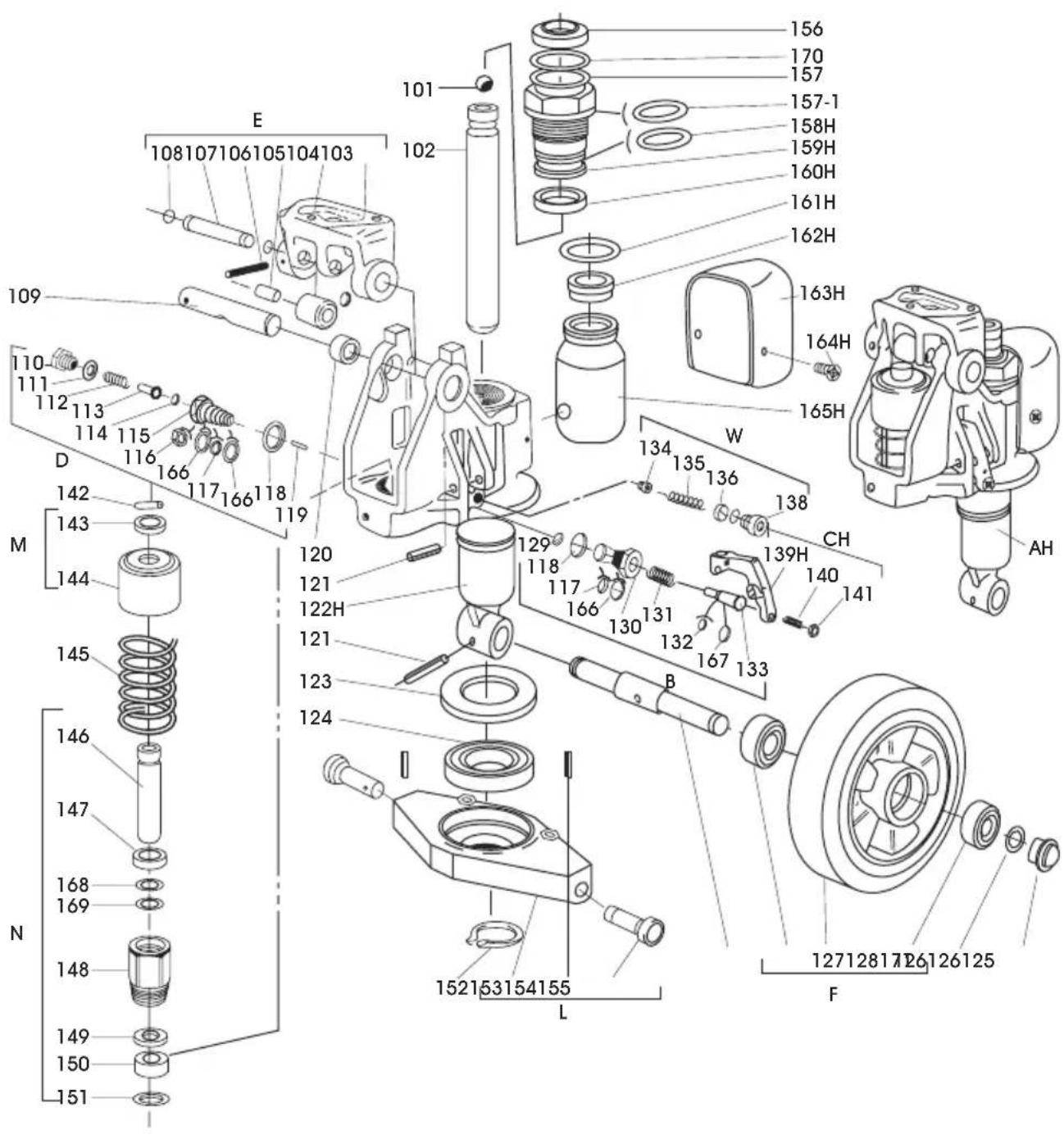 Uline H-1679 - CONTINUACIÓN DE DIAGRAMA DE PARTES - 1