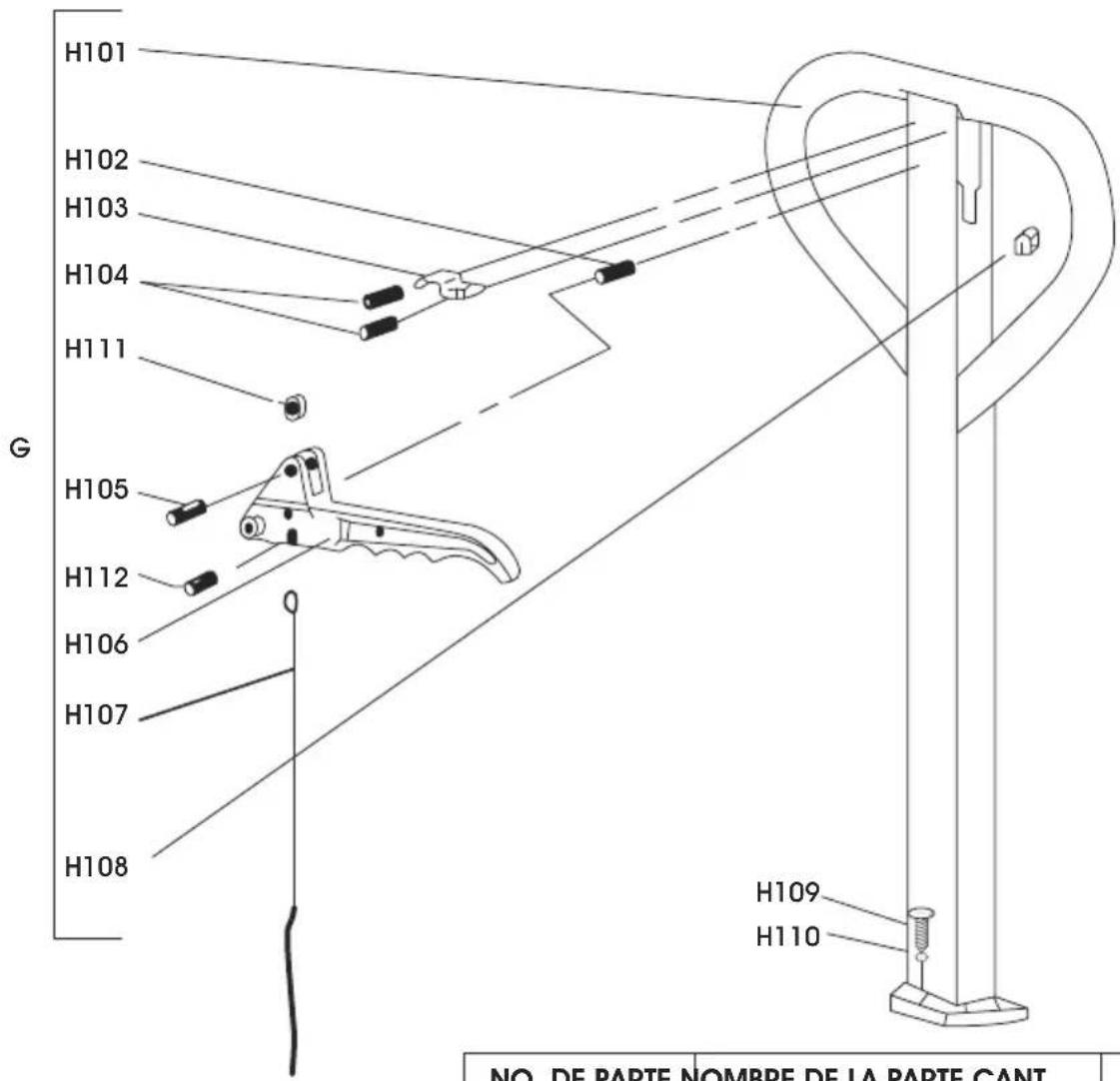 Uline H-2331 - CONTINUACIÓN DE DIAGRAMA DE PARTES - 1