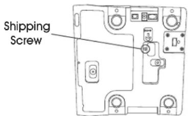 Uline H-5820 - REMOVING THE SHIPPING SCREW - 1