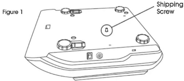 Uline H-1123 - REMOVING THE SHIPPING SCREW - 1