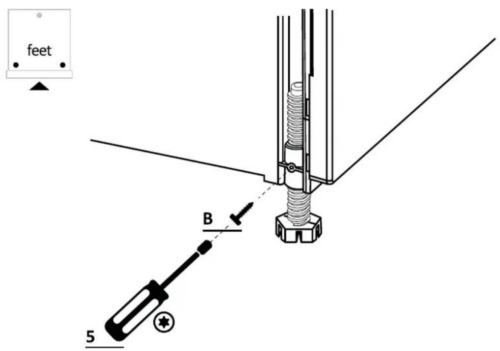 HOOVER HI 6A2S3PSTA-80 - Pritrditev sprednjih nog - 1
