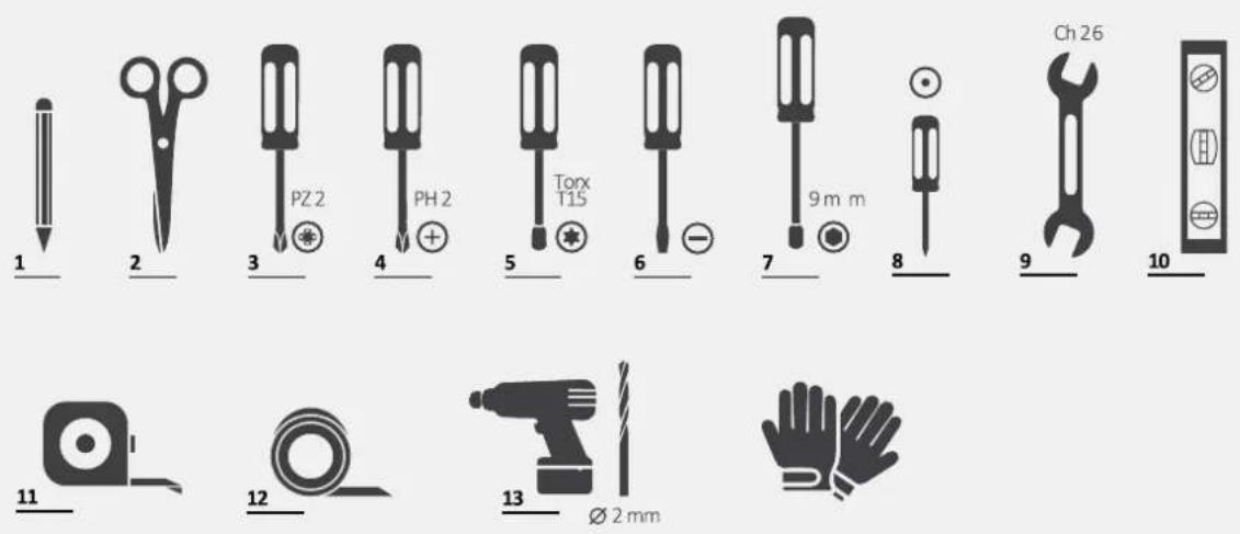 HOOVER HI 6A2S3PSTA-80 - Ferramentas de instalacao - 1