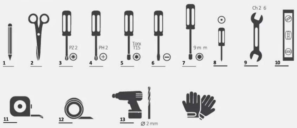 HOOVER HI 6A2S3PSTA-80 - Strumenti per l'installazione - 1