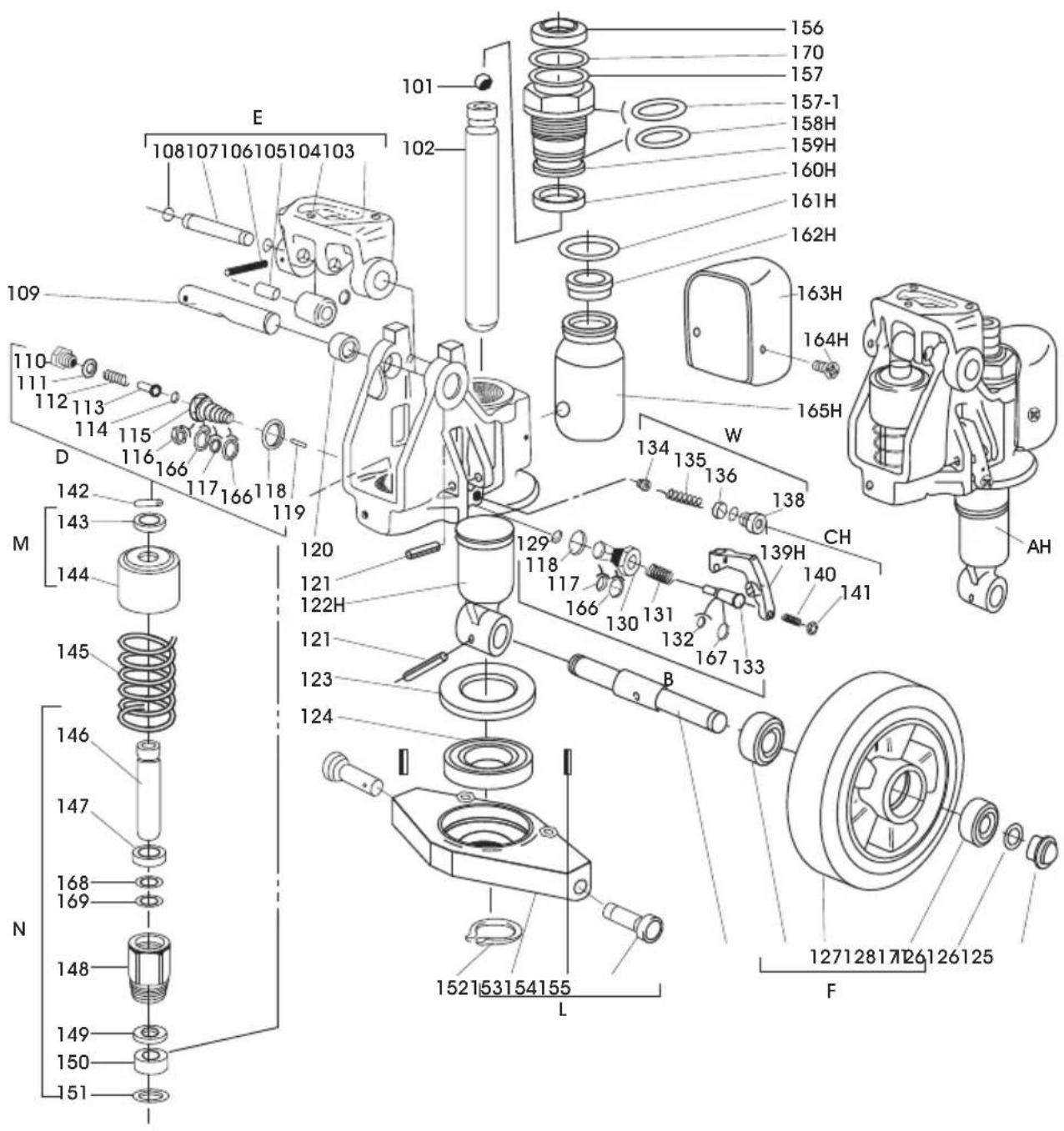 Uline H-11553 - PARTS DIAGRAM CONTINUED - 1