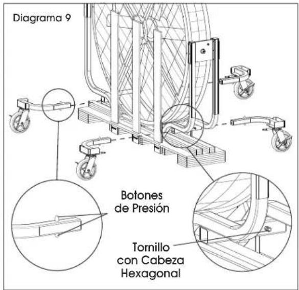 Uline H-11632 - INSTALACIÓN DEL ENSAMBLE DE LAS RUEDAS - 1