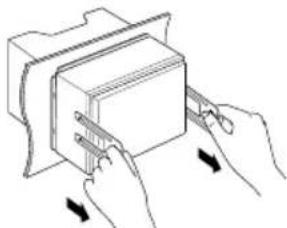 JVC KW-M593BT - Removing the unit - 3