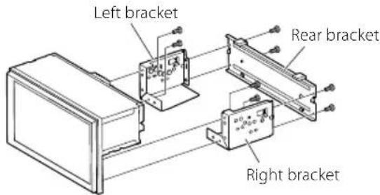 JVC KW-M593BT - 1DIN install (without mounting sleeve) - 1