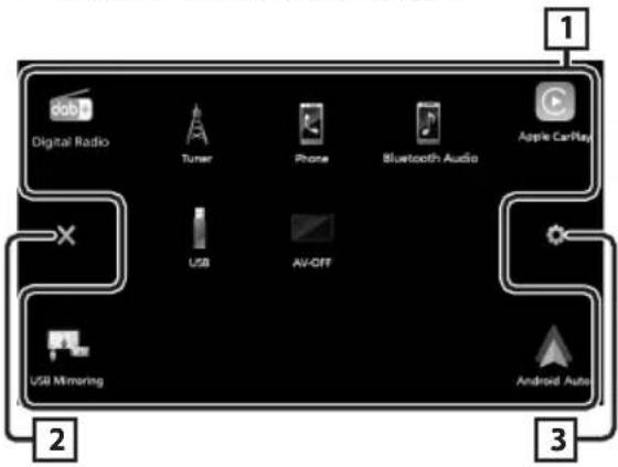 JVC KW-M593BT - Select the playback source - 1