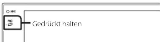 JVC KW-M593BT - Halten Sie die [FNC]-Taste gedrückt. - 1