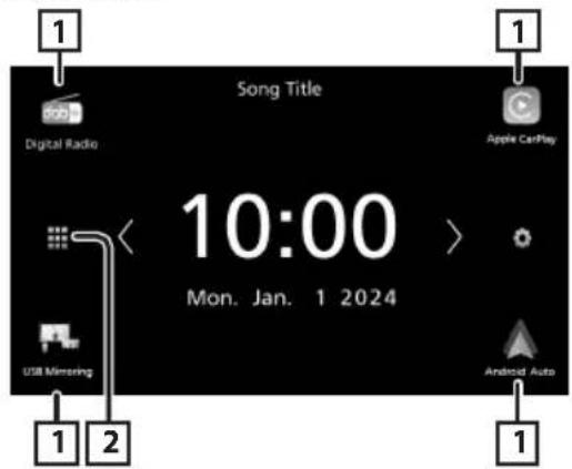 JVC KW-M593BT - HOME screen descriptions - 1