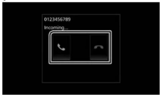 JVC KW-M593BT - Touch to answer a phone call or - 2