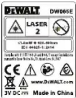 DEWALT DW065E - ADVERTENCIA: - 1