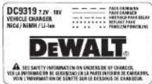 DEWALT DC9319 - GARANTIE DE REMBOURSEMENT DE 90 JOURS - 1