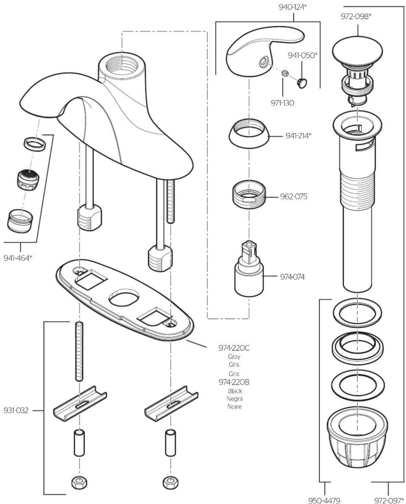 Pfister Serrano LJ142-SR - 1-800-PFAUCET (1-800-732-8238) - 1