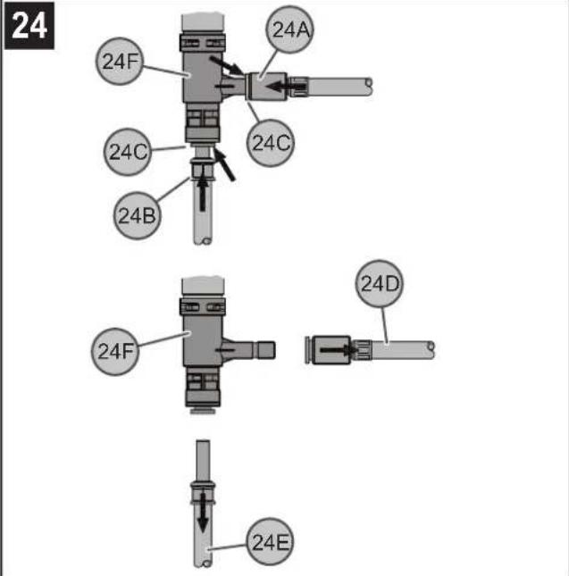 Pfister Avalon GT26-4C - DÉBRANCHEMENT DES FLEXIBLES - 1