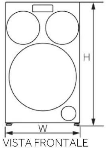 CANDY MQD 410CBL9-S - Dimensioni del prodotto - 1